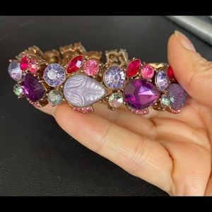 Betsey Johnson Rhinestone stretch bracelet 💜